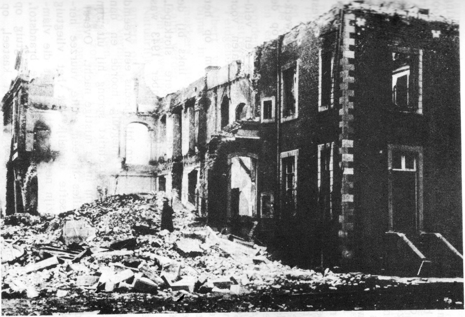 Wat overbleef van de zijvleugel; het kasteel werd nadien gesloopt.